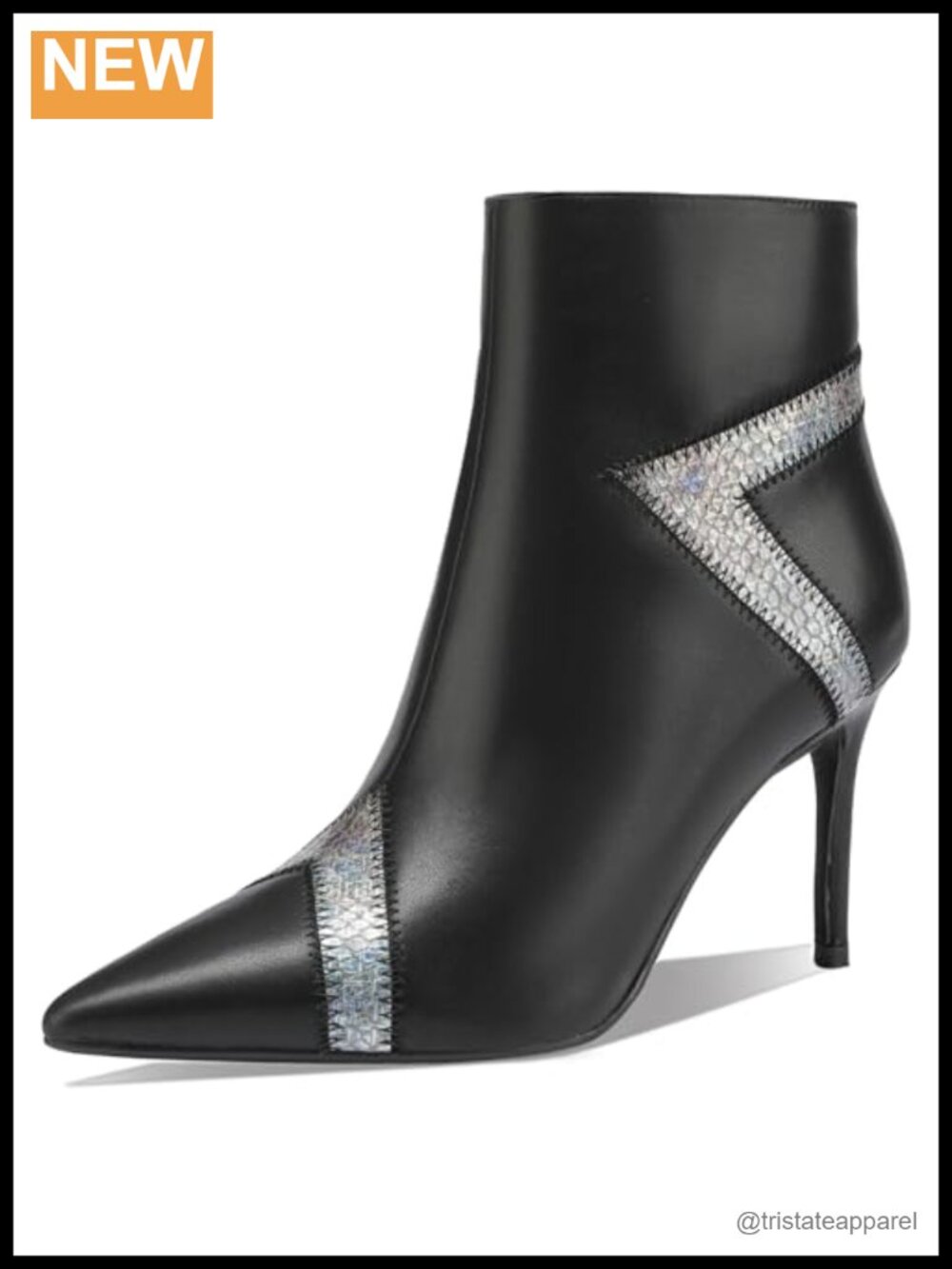 Women's Stiletto Ankle Boots Pointed Toe Leather High Heel Dress Booties